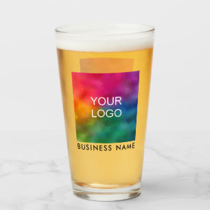 Business Logo Name Text Custom Template Glass
