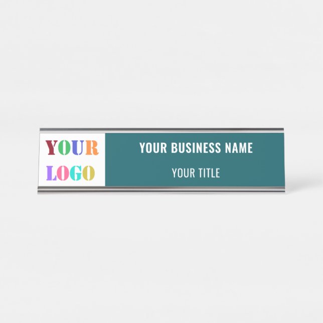 Business Logo Name Title Colours Office Name Plate (Front)