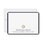 Business Logo Navy Blue Border