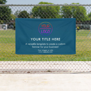 Business Logo   Navy Blue Professional 5' Banner