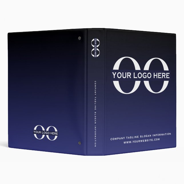 Business Logo Navy Blue Professional Binder (Background)