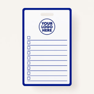 Business Logo Navy Blue Whiteboard To Do List Badge