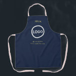 Business Logo Navy Employee Staff Name Apron<br><div class="desc">Business Logo Navy Employee Staff Name
A simple Navy custom business template in a modern minimalist style which can be easily updated with your company logo and text.
business, logo, blush, Navy, employee, staff, name, server, company logo, Navy logo</div>