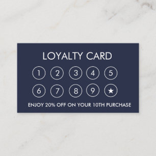 Business Logo Navy Star Professional Company Loyalty Card