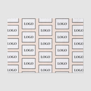 Business Logo Neutral Beige Custom Tissue Paper