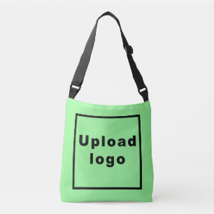 Business Logo on Light Green Crossbody Bag