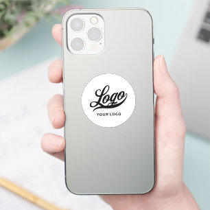 Business Logo on Off White Circle Company Phone