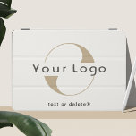 Business logo on Off white, Professional Company iPad Mini Cover<br><div class="desc">Custom logo on minimal clean iPAD Cover. Add your logo and text.</div>
