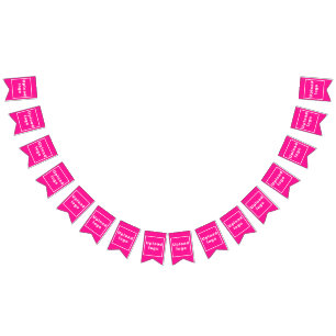 Business Logo on Pink Swallowtail Bunting Banner