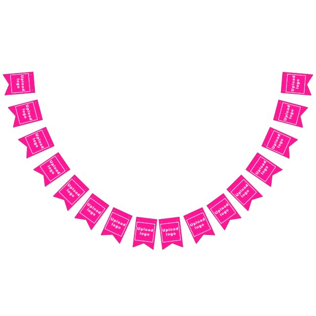 Business Logo on Pink Swallowtail Bunting Banner (All)
