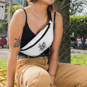 Business logo on White, Promotion Crossbody Fanny Pack
