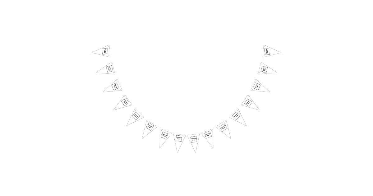 Business Logo on White Triangle Bunting Banner | Zazzle