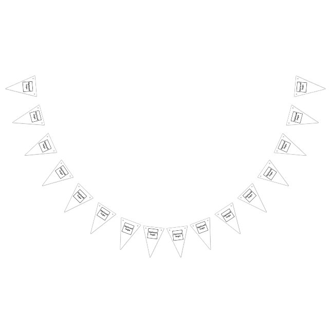 Business Logo on White Triangle Bunting Banner (All)