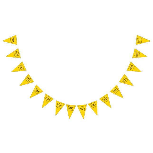 Business Logo on Yellow Triangle Bunting Banner (All)