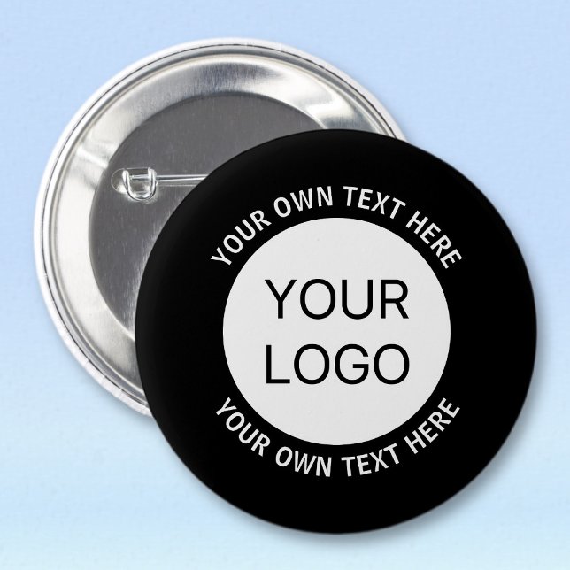 Business Logo or Any Image & Editable Text 2 Inch Round Button (Creator Uploaded)