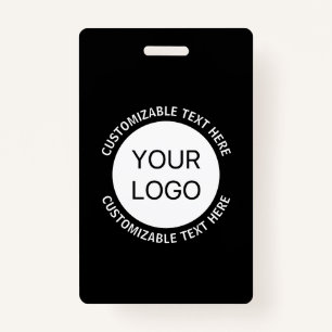 Business Logo or Any Image & Editable Text Badge