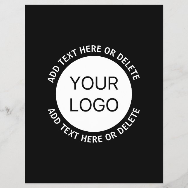 Business Logo or Any Image & Editable Text Flyer (Front)