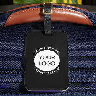 Business Logo or Any Image & Editable Text Luggage Tag