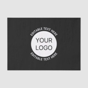 Business Logo or Any Image & Editable Text Tissue Paper