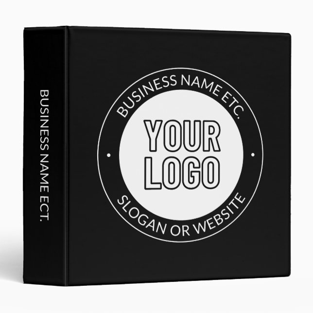 Business Logo or Design & Editable Text Template Binder (Front/Spine)