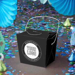 Business Logo or Design & Editable Text Template Favor Box