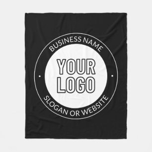 Business Logo or Design & Editable Text Template Fleece Blanket