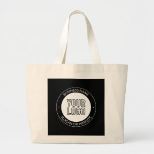 Business Logo or Design & Editable Text Template Large Tote Bag