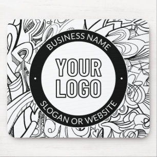 Business Logo or Design & Editable Text Template Mouse Pad