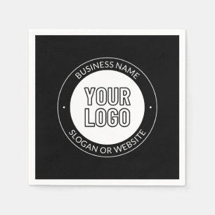 Business Logo or Design & Editable Text Template Napkin