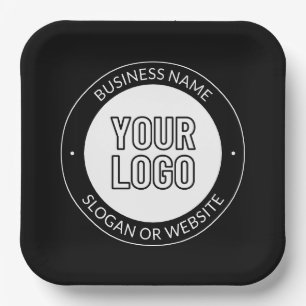 Business Logo or Design & Editable Text Template Paper Plate