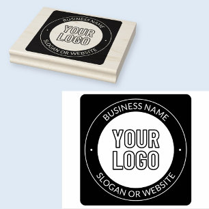 Business Logo or Design & Editable Text Template Rubber Stamp