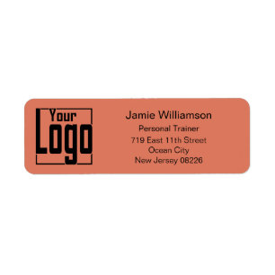 Business Logo Orange Black Return Address