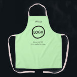 Business Logo Pale Green Employee Staff Name Apron<br><div class="desc">Business Logo Pale Green Employee Staff Name
A simple Pale Green custom business template in a modern minimalist style which can be easily updated with your company logo and text. 
business, logo, blush, Pale Green, employee, staff, name, server, company logo, Pale Green logo</div>