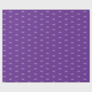 Business Logo Personalised Initials purple Wrapping Paper