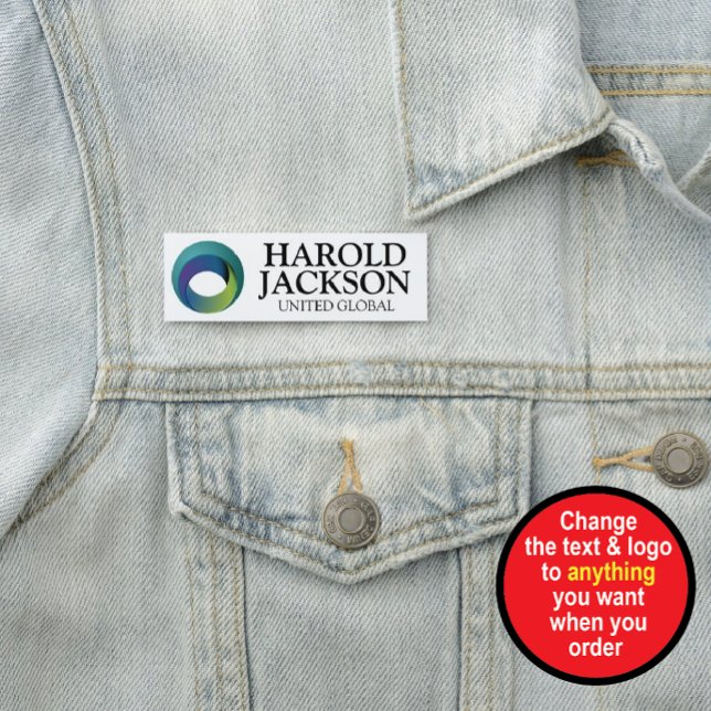 Business Logo Personalized Name Tag (Creator Uploaded)