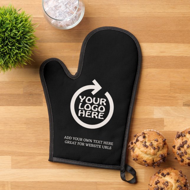 Business Logo Personalized Oven Mitt (Top down)