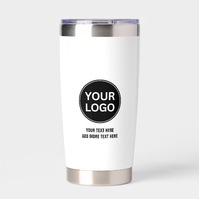 Business Logo Professional Custom Simple Insulated Tumbler (Front)