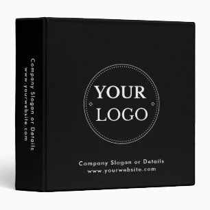 Business Logo Professional Simple Modern Black Binder