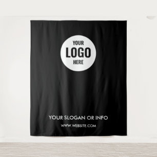 Business Logo   Professional White Photo Backdrop Tapestry