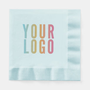 Business Logo Promotional Blue Napkin