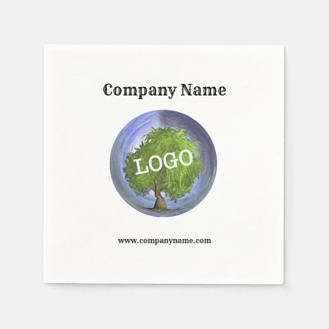 Business Logo Promotional Company Napkin (Front)