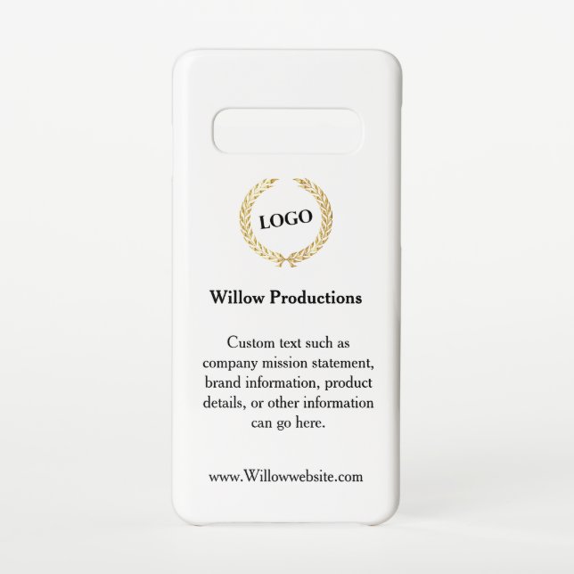 Business Logo Promotional Company Samsung Galaxy Case (Back)