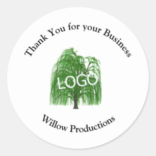 Business Logo Promotional Company Thank You Classic Round Sticker