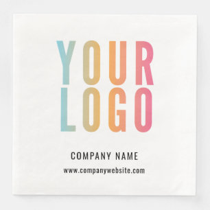 Business Logo Promotional Company White Napkin