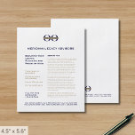 Business Logo Promotional Flyer<br><div class="desc">A simple custom navy blue and gold business flyer template in a modern minimalist style that can be easily updated with your company logo, contact details, and custom flyer text. Ideal for marketing products, services, promotions, event pricing, and more. Perfect for business professionals looking to enhance their brand presence.</div>