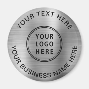 Business Logo Promotional Silver Magnet