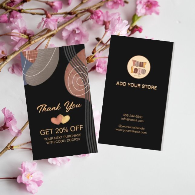Business Logo Promotional Store Thank You Discount Card (Creator Uploaded)