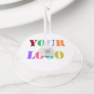 Business Logo Promotional Wine Glass Tag Template
