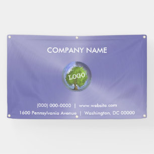 Business Logo Purple Outdoor Banner
