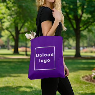 Business Logo Purple Tote Bag